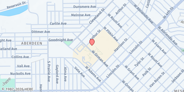 Map showing Pueblo Community College - School Pantry at 900 W. Orman Ave., Pueblo, CO