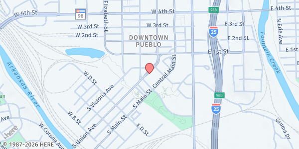 Map showing Senior Resource Development Agency, Pueblo Inc. at 230 N Union Ave, Pueblo, CO