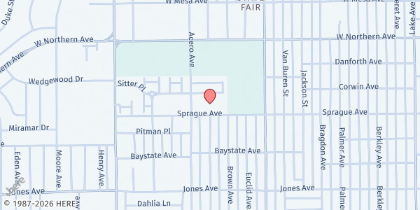 Map showing Victory Life Ministries at 2315 Sprague Ave, Pueblo, CO