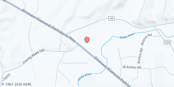 Map showing Food Bank of the Rockies Mobile Pantry- Rangely at 17497 CO-64, Rangely, CO