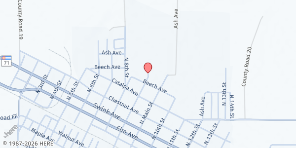Map showing Community Presbyterian Church - Food Distribution Center at 705 N 9th St, Rocky Ford, CO