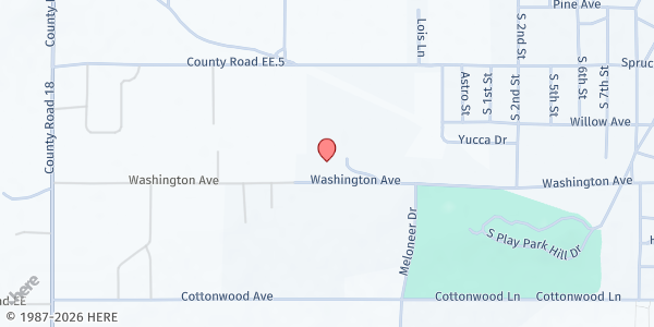 Map showing First United Methodist Church at 301 W. Washington Ave., Rocky Ford, CO