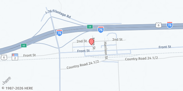 Map showing Keenesburg Pantry at Preston Ranch at 11120 CR 73, Roggen, CO