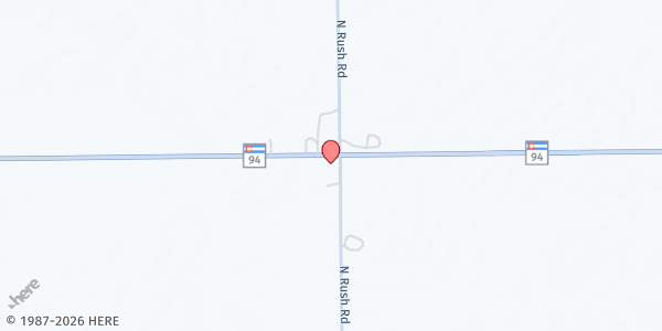 Map showing Tri County Food Pantry at 450 N Rush Rd, Rush, CO
