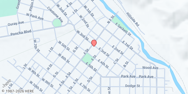 Map showing Salida Community Center at 305 F Street, Salida, CO