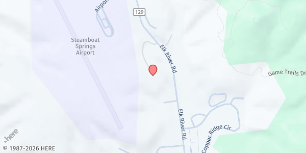 Map showing First Baptist Church-Steamboat at 3200 Divine Way, Steamboat Springs, CO