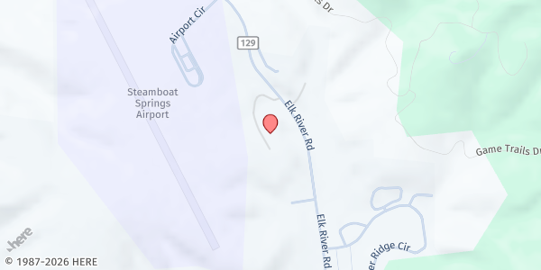 Map showing First Baptist Church - Steamboat at 3200 Divine Way, Steamboat Springs, CO