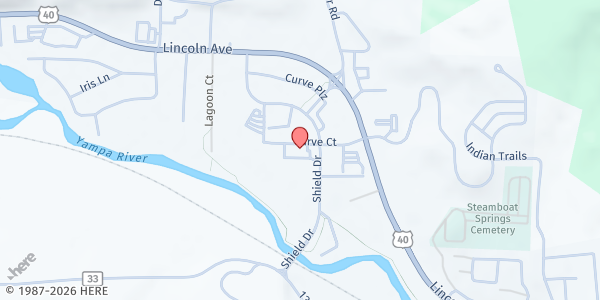 Map showing Lift-up Of Routt County - Food Distribution Center at 2125 Curve Ct, Steamboat Springs, CO