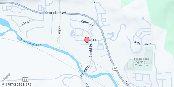 Map showing Lift Up of Routt County - Steamboat at 2095 Curve Ct, Steamboat Springs, CO