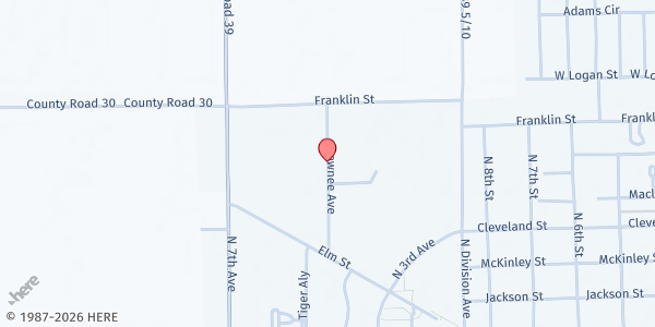 Map showing FBR Mobile Pantry - Logan County Fairgrounds at 1120 Pawnee Ave., Sterling, CO