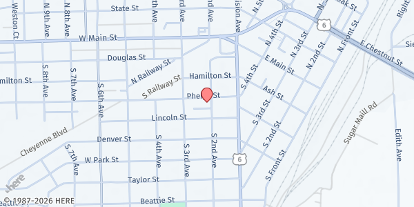 Map showing Prince of Peace Episcopal Church at 201 Phelps St, Sterling, CO