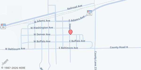 Map showing The Hands of God Ministry - Sugar City at 403 Iowa St., Sugar City, CO