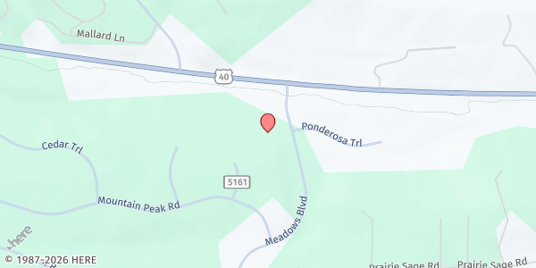 Map showing Church of the Eternal Hills at 100 Meadow Blvd., Tabernash, CO