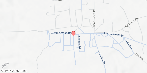 Map showing Towaoc Recreation Center at 495 Sunset Blvd. POB 19, Towaoc, CO