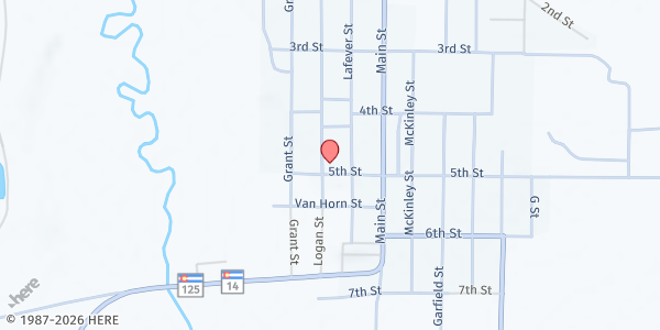 Map showing Walden Food Pantry at 312 5th St., Walden, CO