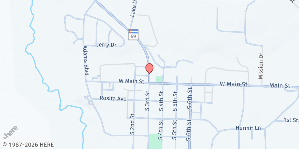 Map showing Custer County Community Sharing Center at 120 N. Third Street, Westcliffe, CO