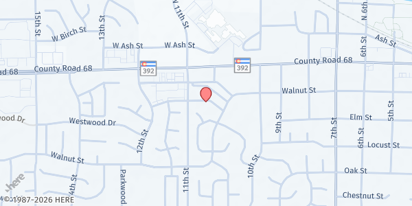 Map showing Windsor-Severance Food Pantry at 1051 Walnut St, Windsor, CO