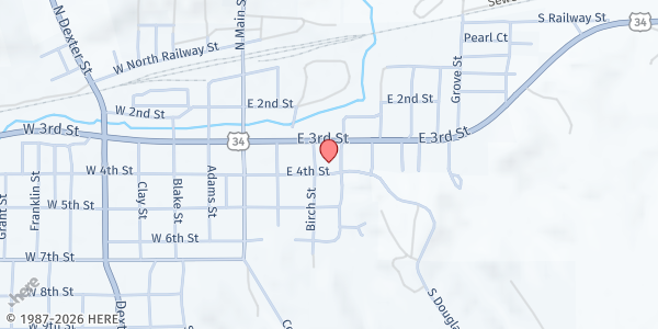 Map showing Wray Church of Christ at 340 Birch St, Wray, CO