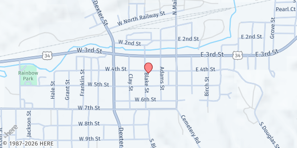 Map showing Wray Church of the Nazarene at 410 Blake St, Wray, CO