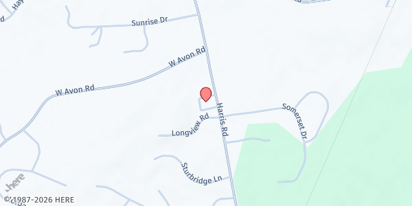 Map showing Farmington Valley American Muslim Center at 35 Harris Rd, Avon, CT