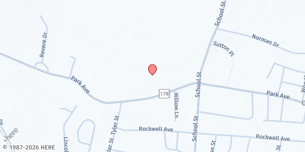 Map showing BLOOMFIELD - Bloomfield Senior Center at 330 Park Ave, Bloomfield, CT