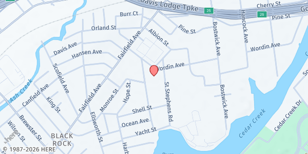 Map showing Claytor Magnet Academy at 240 Ocean Terrace, Bridgeport, CT