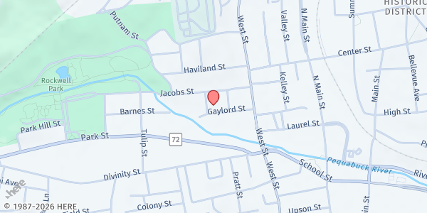 Map showing HA Gaylord / JFK - Bristol at 70 Gaylord St, Bristol, CT