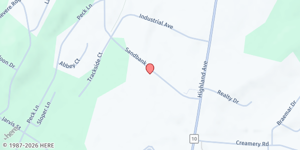 Map showing Cheshire Community Food Pantry - Food Distribution Center at 175 Sandbank Rd, Cheshire, CT