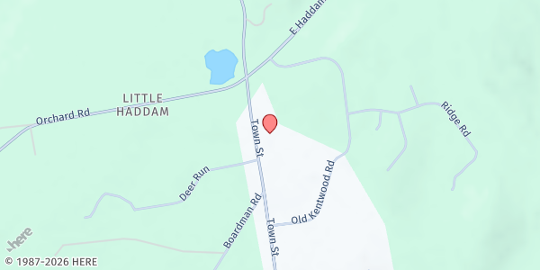 Map showing East Haddam Food Bank at 488 Town St, East Haddam, CT