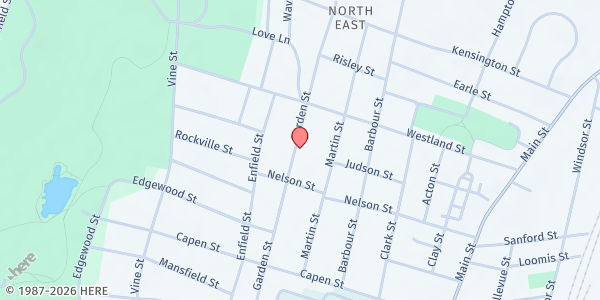 Map showing Church of the Most High God at 692 Garden St, Hartford, CT