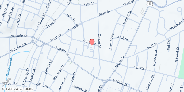 Map showing New Opportunities of Greater Meriden at 83 Gale Avenue, Meriden, CT