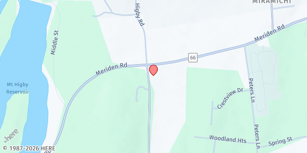 Map showing Victory Church - Lower Parking Lot at 191 Meriden Rd., Middlefield, CT