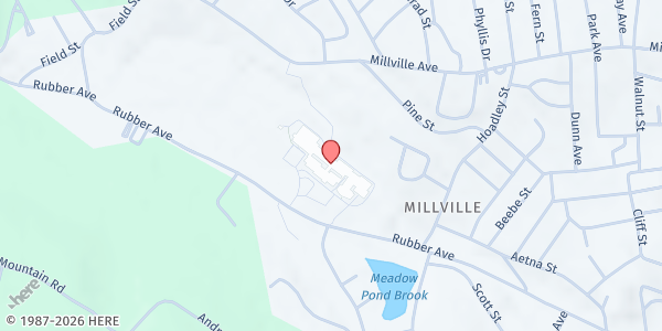 Map showing NAUGATUCK - Armory at 543 Rubber Avenue, Naugatuck, CT