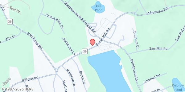 Map showing New Fairfield Social Services Department at 4 Brush Hill Rd #2619, New Fairfield, CT