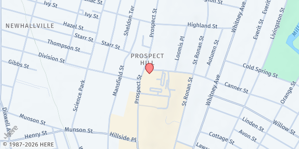 Map showing NEW HAVEN - Celentano School at 400 Canner St, New Haven, CT