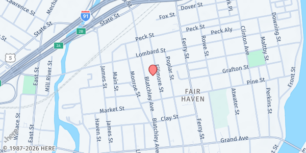 Map showing NEW HAVEN - Farnam Community Center at 162 Fillmore St, New Haven, CT
