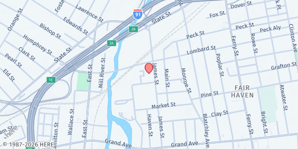 Map showing United Way of Greater New Haven - Main Office at 370 James St #403, New Haven, CT