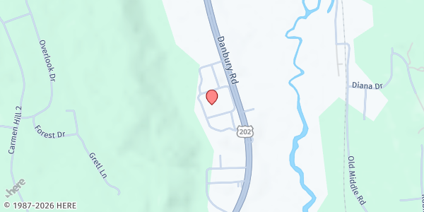 Map showing NEW MILFORD - Faith Church at 600 Danbury Rd, New Milford, CT