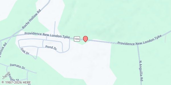 Map showing Grace Fellowship Evangelical Free Church at 102 Providence-New London Turnpike, North Stonington, CT