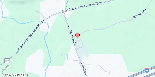Map showing Second Baptist Church at 12 Stillman Rd, North Stonington, CT