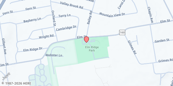 Map showing Elm Ridge Park at 376 Elm St, Rocky Hill, CT