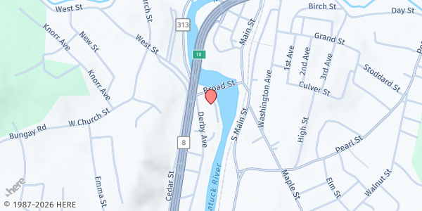 Map showing Seymour Oxford Food Bank Inc. - Community Center at Community Center, Seymour, CT