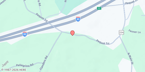 Map showing First Congregational Church of Stonington at 903 Pequot Trail, Stonington, CT