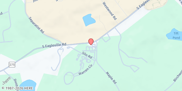 Map showing MANSFIELD - Mansfield Human Services at 309 Maple Rd, Storrs, CT