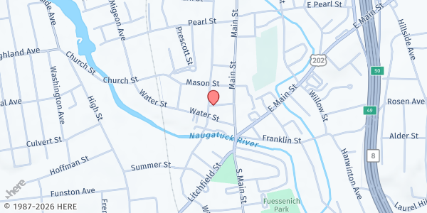 Map showing Community Soup Kitchen at 220 Prospect St, Torrington, CT