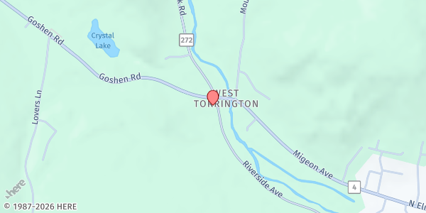 Map showing TORRINGTON - First Congregational Church at 835 Riverside Ave, Torrington, CT