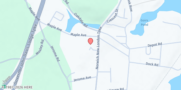 Map showing Montville Social Services at 310 Norwich-New London Turnpike, Uncasville, CT