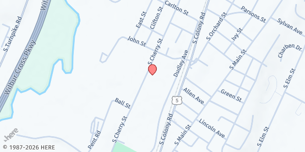 Map showing Master's Manna at 428 S Cherry St, Wallingford, CT