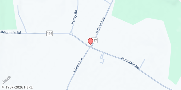 Map showing West Suffield Congregational Church at 1408 Mountain Rd, West Suffield, CT