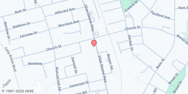 Map showing Town Of Wethersfield - Food Distribution Center at 505 Silas Deane Hwy, Wethersfield, CT